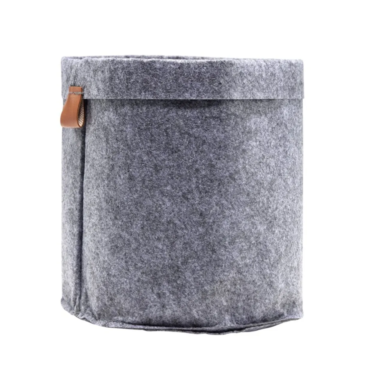 Panière en feutrine grise Ø14xH17cm < Gifi Outlet
