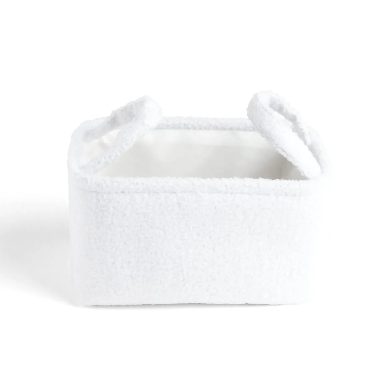 Panière laine bouclée blanche 36x26xH20cm < Gifi New