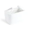 Panière laine bouclée blanche 28x18xH15cm < Gifi New