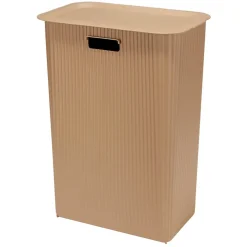 Panière à linge 40L avec couvercle L44X28XH53 cm marron < Gifi