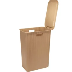 Panière à linge 40L avec couvercle L44X28XH53 cm marron < Gifi