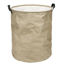 Panière à linge 60L en jute avec poignées Ø40xH50cm
