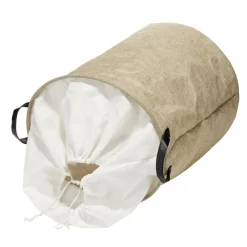 Panière à linge 60L en jute avec poignées Ø40xH50cm