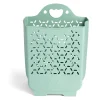 Panière à linge 45L murale pliable plastique vert H48cm < Gifi Discount