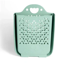 Panière à linge 45L murale pliable plastique vert H48cm < Gifi Discount