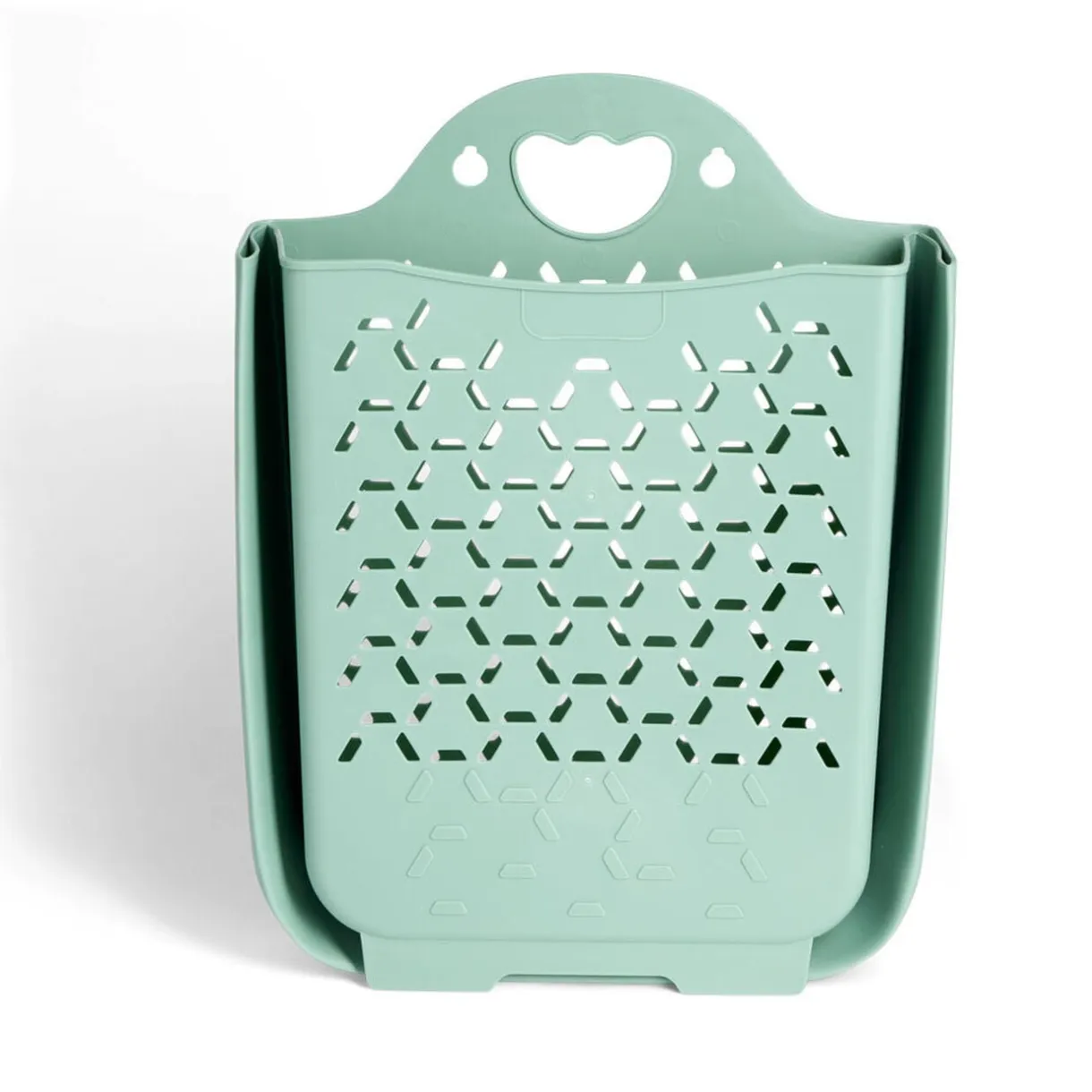 Panière à linge 45L murale pliable plastique vert H48cm < Gifi Discount