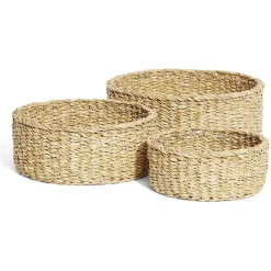 Panière osier ronde grand modèle Ø30xH12cm