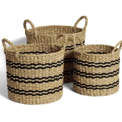 Panière osier ronde petit modèle Ø28x25cm < Gifi