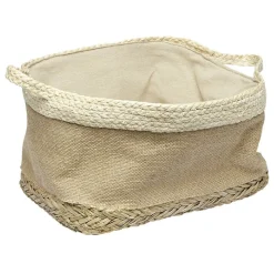 Panière rectangulaire en jonc naturel L34x24 cm < Gifi Online