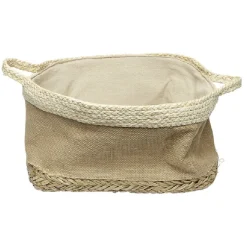 Panière rectangulaire en jonc naturel L34x24 cm < Gifi Online