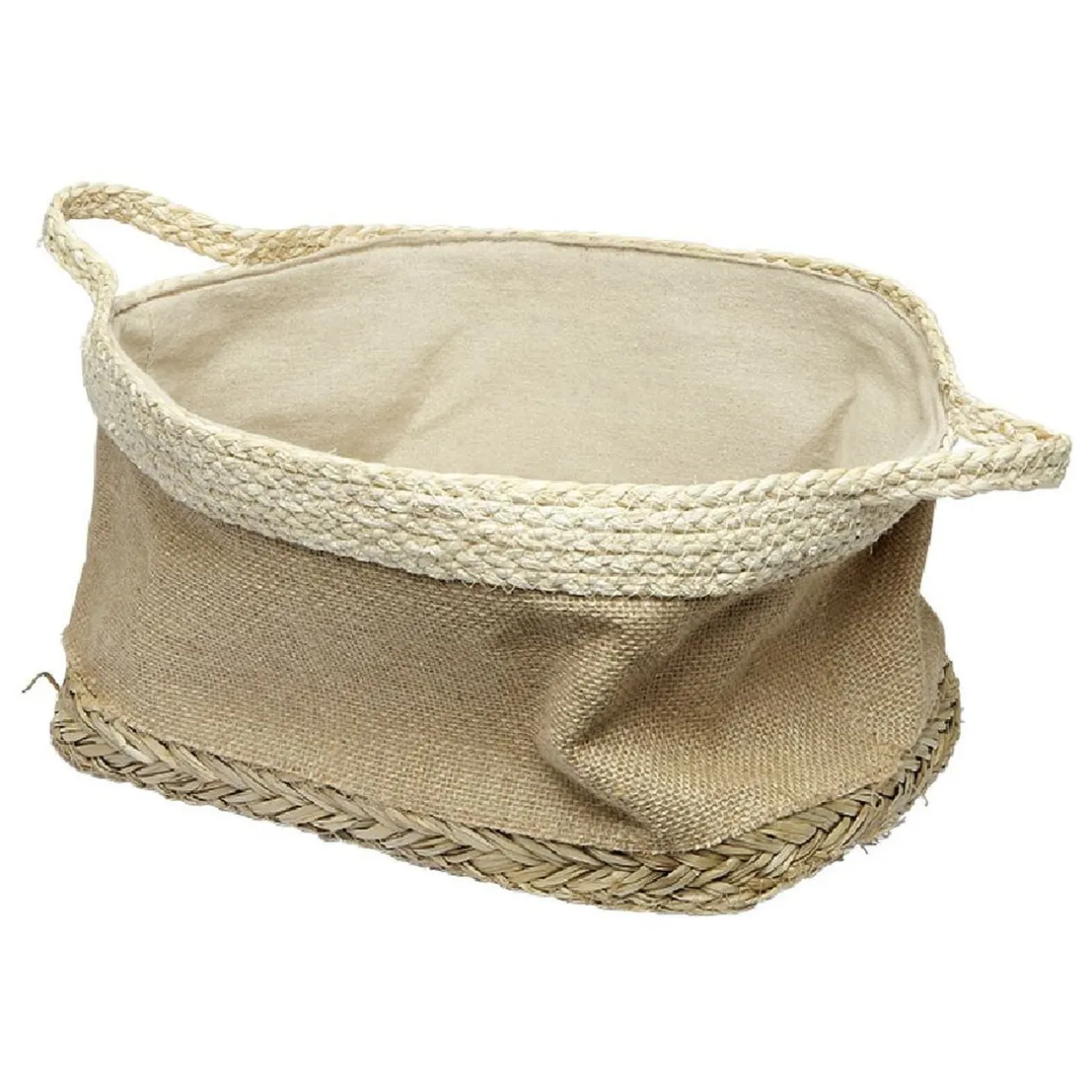 Panière rectangulaire en jonc naturel L34x24 cm < Gifi Online
