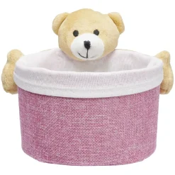 Panière ronde avec peluche animal Ø15 x H.14 cm < Gifi Best