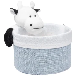 Panière ronde avec peluche animal Ø15 x H.14 cm < Gifi Best