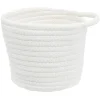 Panière ronde coton blanc