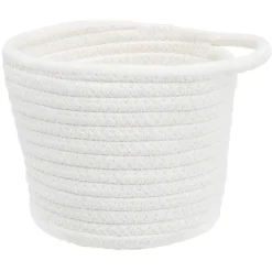 Panière ronde coton blanc