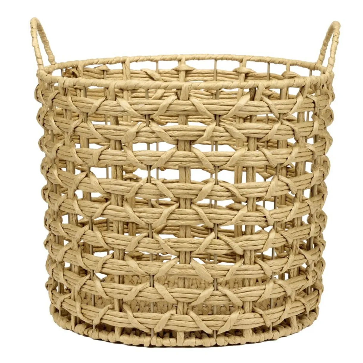 Panière ronde papier tressé et métal Ø35xH35cm < Gifi Clearance