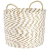 Panière ronde roseau et papier naturel blanc Ø35xH35cm < Gifi Best