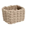 Panière salle de bain beige tressée coton à poser 15x20xH15cm < Gifi Outlet