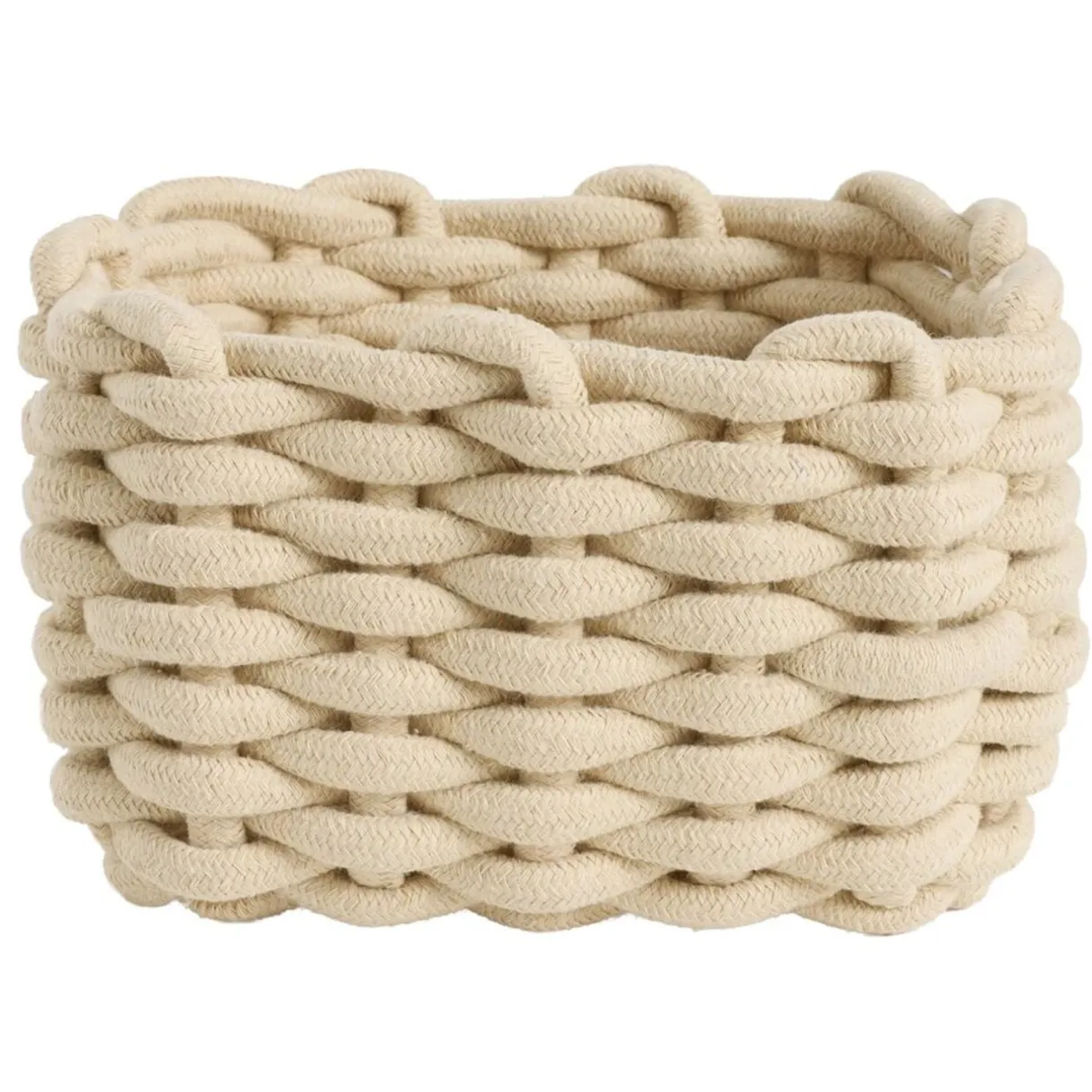 Panière salle de bain tissu tressé 20x15xH13cm (2 modèles beige ou rose) < Gifi Hot