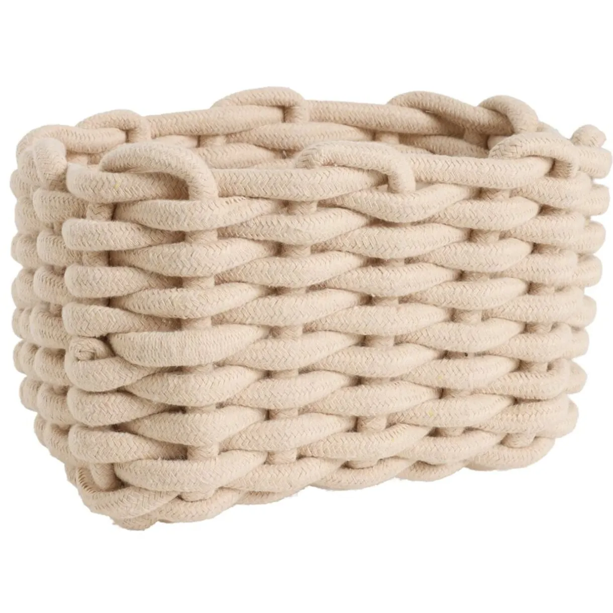 Panière salle de bain tissu tressé 20x15xH13cm (2 modèles beige ou rose) < Gifi Hot