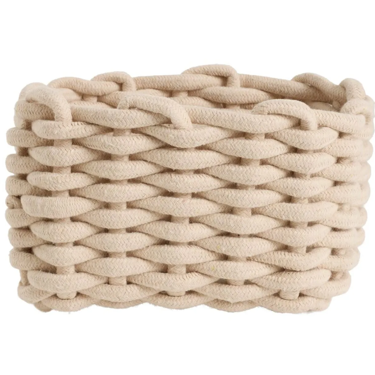 Panière salle de bain tissu tressé 20x15xH13cm (2 modèles beige ou rose) < Gifi Hot