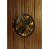 Panneau décoratif solaire 25LED rond en fer noir Ø40cm