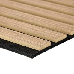 Panneau décoratif x5 adhésif acoustique façon tasseaux de bois 32x60cm