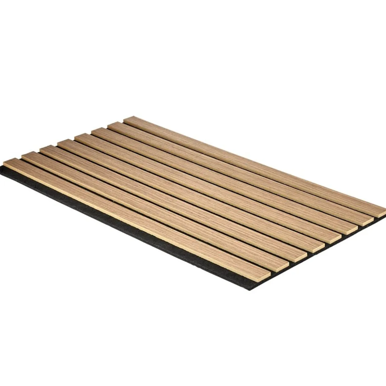 Panneau décoratif x5 adhésif acoustique façon tasseaux de bois 32x60cm