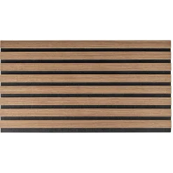Panneau décoratif x5 adhésif acoustique façon tasseaux de bois 32x60cm