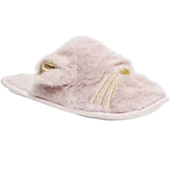 Pantoufles chaussons chat rose et doré (3 tailles) < Gifi Online