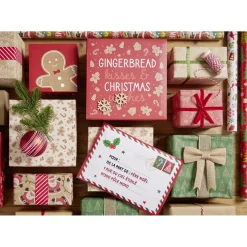 Papier cadeau Noël kraft rouleau 2m motif traditionnel (6 modèles) < Gifi Outlet