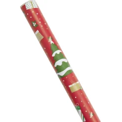 Papier cadeau Noël rouleau 2m motif traditionnel (6 modèles) < Gifi