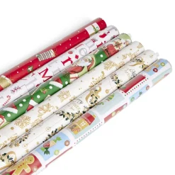 Papier cadeau Noël rouleau 2m (6 modèles)