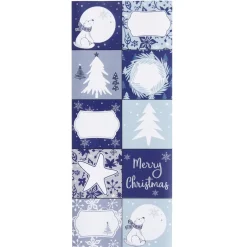 Papier cadeau Noël rouleau x3 avec 20 étiquettes autocollantes boréal < Gifi