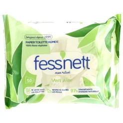 Papier toilette humide Fessnett vert Aloe 50 feuilles
