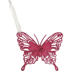 Papillon de Noël pailleté à suspendre 8xH10cm < Gifi Discount