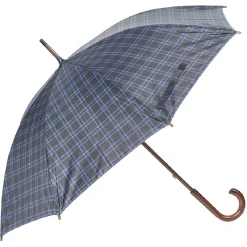 Parapluie canne à carreaux bleus et gris < Gifi Discount