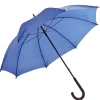 Parapluie canne manuel uni bleu L87cm