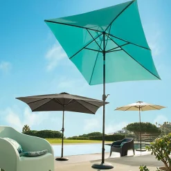Parasol centré rectangle TIAGO gris < Gifi New