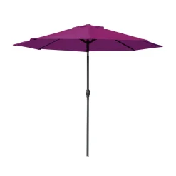 Parasol centré rond Java inclinable hauteur ajustable violet UPF50+ Ø250xH185-245cm