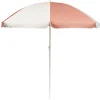 Parasol de plage Funky blanc et corail Ø160xH195cm < Gifi