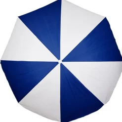 Parasol de plage Funky blanc et bleu Ø160xH195cm
