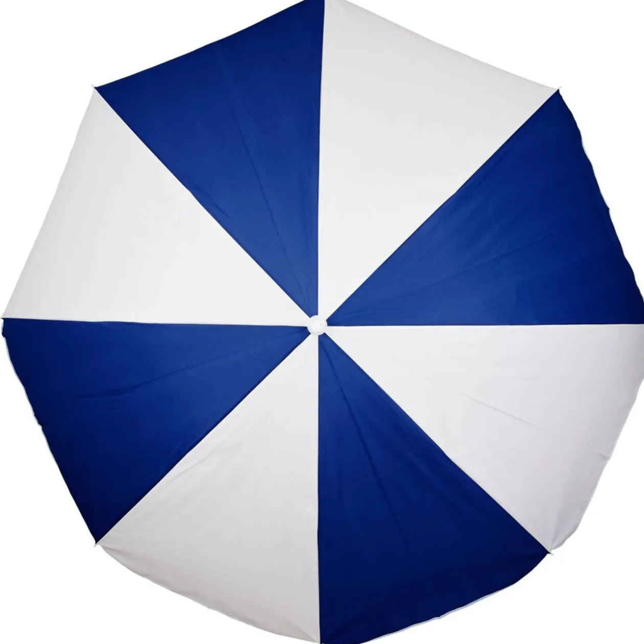 Parasol de plage Funky blanc et bleu Ø160xH195cm