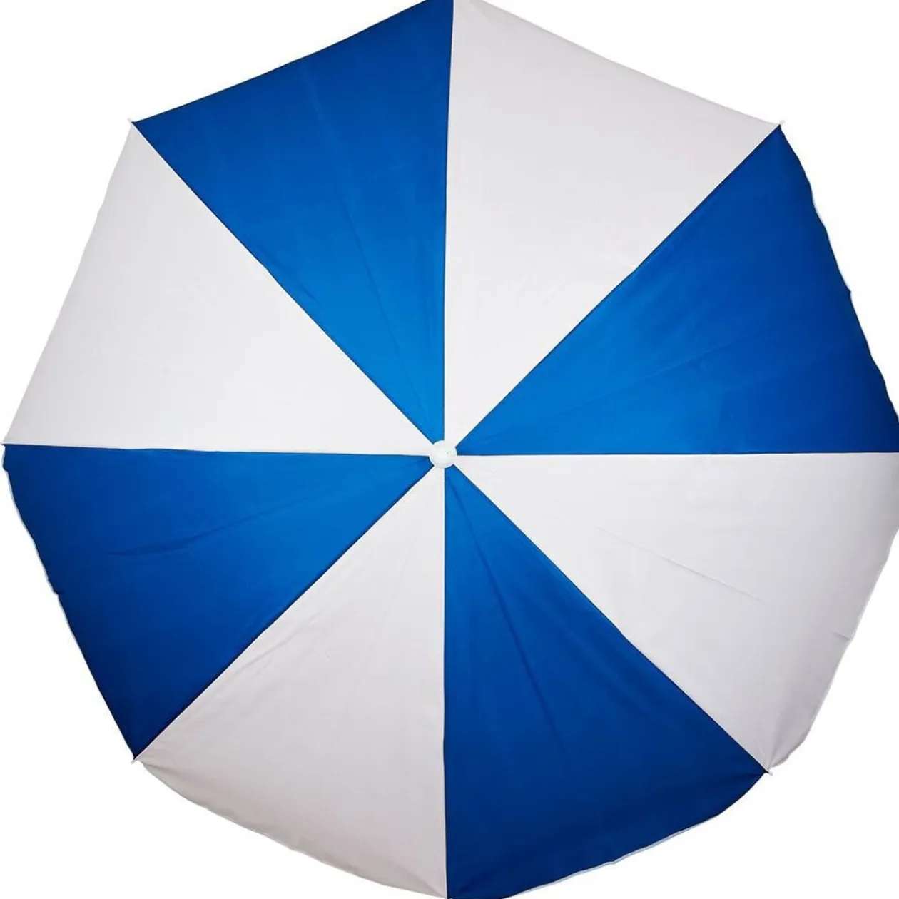 Parasol de plage Funky blanc et bleu Ø160xH195cm