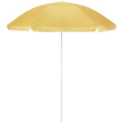 Parasol de plage UPF 50+ toile colorée Ø140xH175cm (2 modèles bleu ou jaune) < Gifi Best