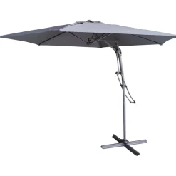 Parasol déporté Malaga Ø345xH245cm gris anthracite