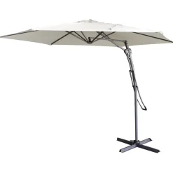 Parasol déporté Malaga Ø345xH245cm taupe