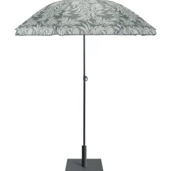 Parasol rond centré inclinable Sun motif feuillage vert UPF30+ Ø160xH195cm < Gifi Outlet