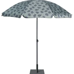 Parasol Sun imprimé feuillage noir et vert-gris Ø160xH195cm < Gifi New
