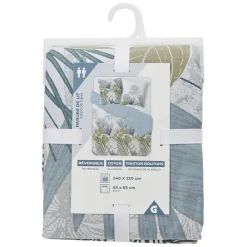 Parure de lit blanche écru L240X220 cm et 2 taies d'oreiller < Gifi Outlet
